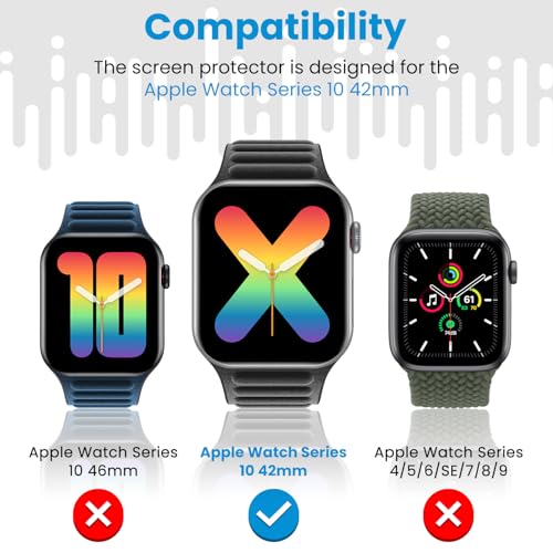 UniqueMe 8 Pack Privacy Screen Protector for Apple Watch Series 10/11 42mm - size: 42mm