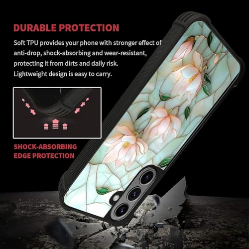 for Samsung Galaxy S26 Case,Soft Silicone Shockproof Bumper Camera Protection Phone Case-Glazed Stone Lotus - color: Glazed Stone Lotus, size: Samsung Galaxy S26