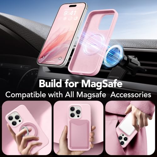 GONEZ Magnetic for iPhone 15 Pro Case, Silicone Cover Chalk Pink - color: A-Chalk Pink, size: Iphone 15 Pro