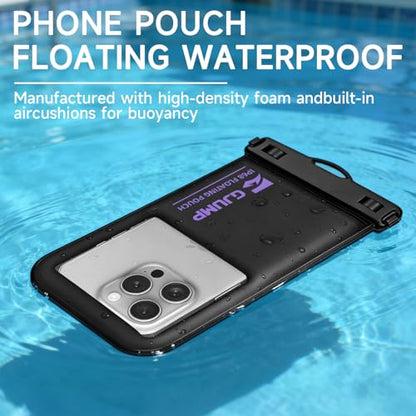 Waterproof Phone Pouch Floating, 2 Pack IP68 Dry Bag Cell Phone Case | Waterproof Phone Case with iPhone 17 16 15 14 Pro Max, Snorkeling Beach Swimming Cruise Travel Essentials, Lanyard Included - color: Purple*2