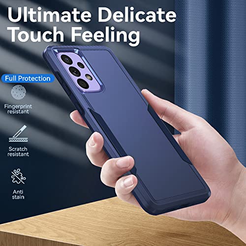 for Samsung A53 5G Case, Galaxy A53 5G Case with Screen Protector,Full Body Protection Durable Rubber Cover Phone Case for Samsung Galaxy A53 5G,Blue - color: 2 Blue