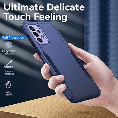 for Samsung A53 5G Case, Galaxy A53 5G Case with Screen Protector,Full Body Protection Durable Rubber Cover Phone Case for Samsung Galaxy A53 5G,Blue - color: 2 Blue