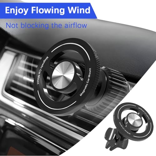 Car Magnetic Phone Holder, 360° Adjustable HandsFree Vehicle Air Vent Cellphone Mount with Clip, Strong Magnet Auto Mobile Phone Holder, Universal for 15 14 13 Pro Max - style: Clip Style