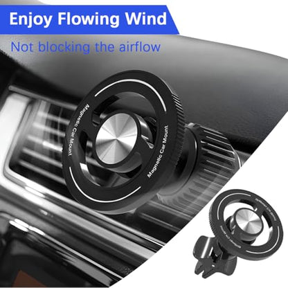 Car Magnetic Phone Holder, 360° Adjustable HandsFree Vehicle Air Vent Cellphone Mount with Clip, Strong Magnet Auto Mobile Phone Holder, Universal for 15 14 13 Pro Max - style: Clip Style