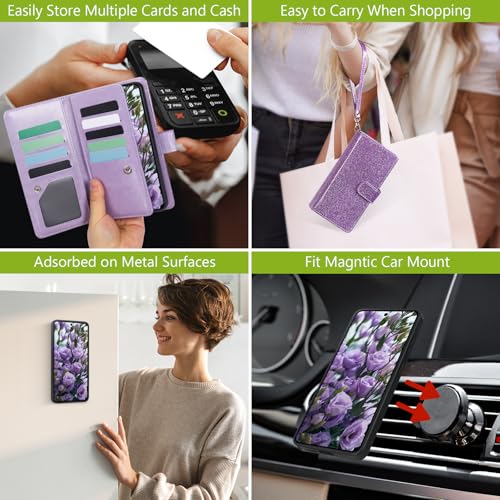 Varikke for Galaxy S26 Ultra Wallet Case Magnetic Detachable, Light Purple - color: Light Purple, size: Galaxy S26 Ultra 6.9"