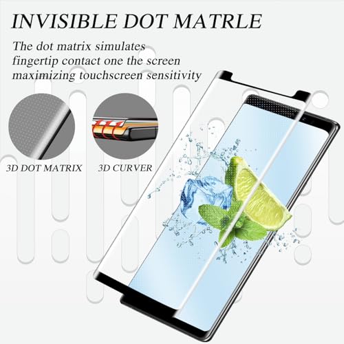 KAREEN for Samsung Galaxy Note 8 Screen Protector Tempered Glass Film | 3D Full Coverage, 9H Hardness, Anti Scratch, 2 Pack - size: Galaxy Note 8 6.3-inch