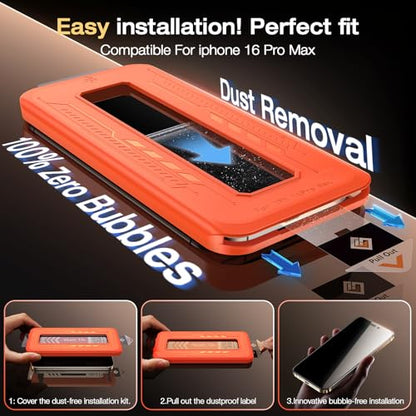 EGV Compatible for iPhone 17 Pro Max/16 Pro Max Privacy Screen Protector [9H+ Military Grade Shatterproof & 100% Anti Spy], Privacy Screen iPhone 17 Pro Max/16 Pro Max Full Coverage Tempered Glass - size: iPhone 16 Pro Max