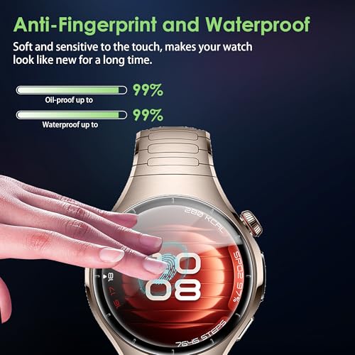 Compatible for Huawei Watch 5 42mm screen protector, Anti-Scratch 3D Full Screen Coverage flim, Case Friendly, HD Ultra, 3 PACK - size: Huawei Watch 5 42mm