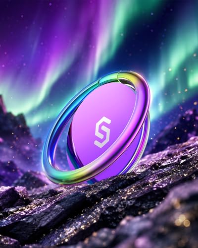 SYNCWIRE Adhesive Phone Ring Holder, Cell Phone Grip, iPhone Ring Stand - color: Aurora Gradient, size: 1 Pack