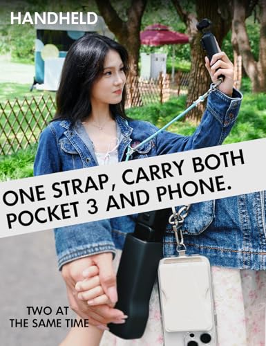 Pocket3 Lanyard,Phone Tether Tab 2,Crossbody & Wrist Strap,Lanyard for DJI Osmo Pocket 3, Phone Strap - color: Black-b