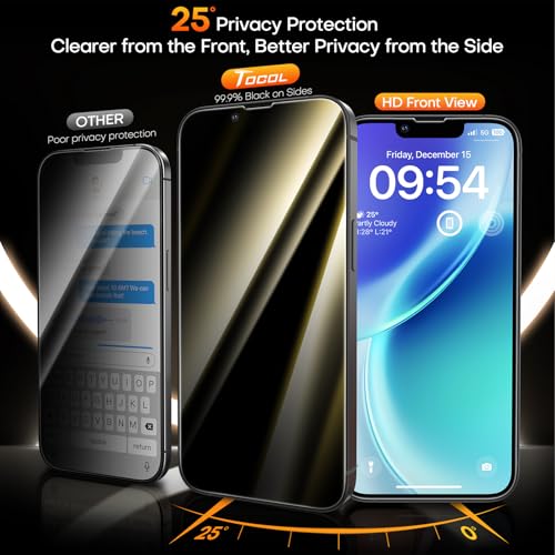 TOCOL for iPhone 17e Privacy Screen Protector - color: Privacy