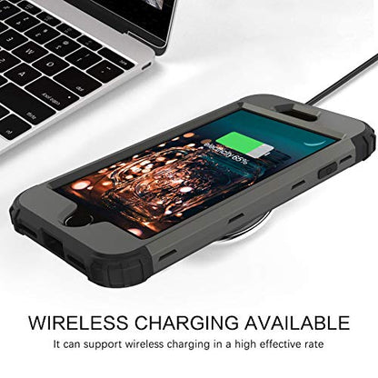 BENTOBEN for iPhone SE 2022 Case and Phone Case iPhone SE 2020, Heavy Duty 3 in 1 Full Body Rugged Shockproof Hybrid Hard PC Soft Rubber Bumper Drop Protective Girl Women Boy Men iPhone Cover,Gunmetal - color: Black/Gunmetal