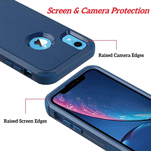 Co-Goldguard Case for iPhone XR, [3-Layer][Shockproof] [Dropproof] for iPhone XR Phone Case, Heavy Duty Protection Case for iPhone XR, 6.1 inch (Seablue) - color: SeaBlue
