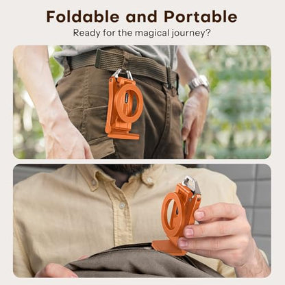 OMOTON TP02 360°Rotating Adjustable Aluminum for MagSafe Tripod, Orange - color: 4-Orange