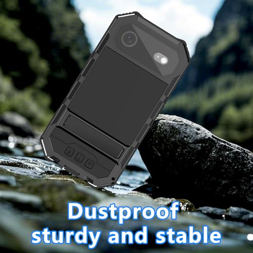 Lunivop Compatibility with iPhone Air Case 6.5'' 2025 Heavy Duty with Built in Screen Protector Lens Protection Rugged Stand 360 Full Body Military Grade Metal Bumper Phone Cases Men 17 Air Black - color: Black, size: iPhone 17 Air 6.5 2025