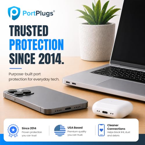 USB C Dust Plugs 500 Pack, Easy Grip Tabs, Case Friendly, Clear Bulk Pack - color: Clear, size: 500 Pack