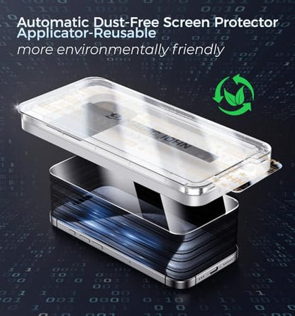 MAGIC JOHN 3rd Gen Upgraded Privacy Screen Protector for iPhone 15ProMax - size: iPhone 15 Pro Max-6.7''