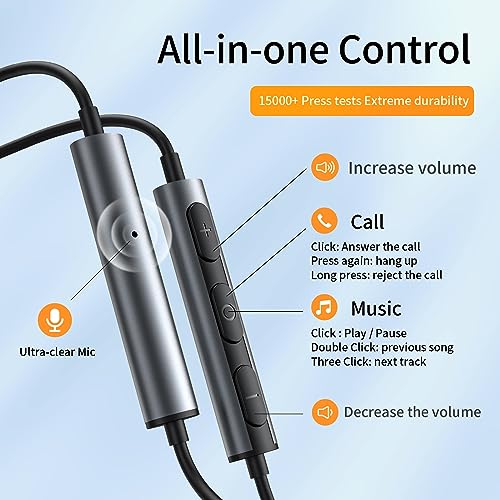 BENEWY Wired Earbuds 3.5mm Magnetic Earphones with Microphone Headphones - color: Black