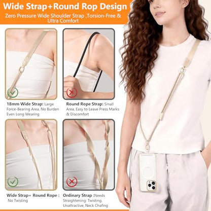 Phone Lanyard, On-the-Go Universal Crossbody Strap Neck Lanyard with Phone Tether Patches for Most Cellphones - color: N