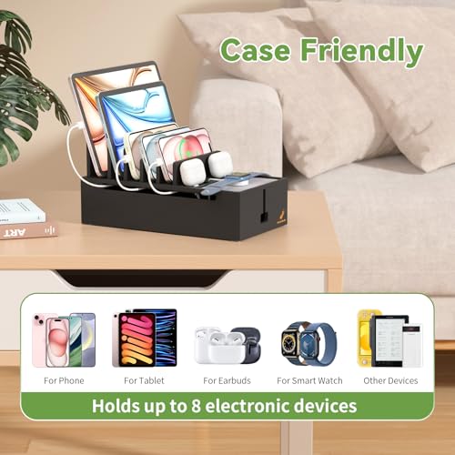 Pezin & Hulin Multi Charger Station Organizer - Black Bamboo - color: Black