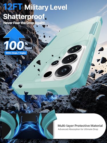 for Samsung Galaxy S26 Ultra Case Dual-Layer Shockproof Mintgreen | Fit for Magsafe, Rugged Heavy Duty Military-Grade Protection, Matte Finish Scratch Resistant Anti-Fingerprint, S 26 Ultra - color: Mintgreen