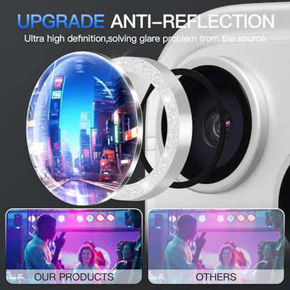 Suoman for iPhone 17 Pro/Pro Max Camera Lens Protector-Silver - color: Glitter-Sliver