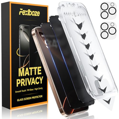 2+2 Pack Matte Privacy Screen Protector for iPhone 15 Pro