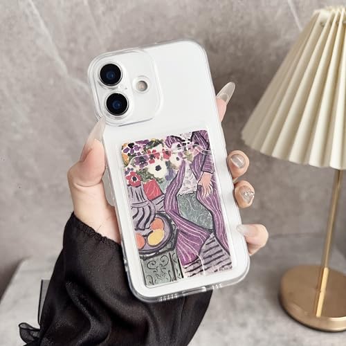 Lunivop Compatible with iPhone 17 Case Clear Wallet Card Holder TPU Slim Soft Shockproof Anti-Yellowing Anti-Scratch Transparent Phone Case (for 17 6.3 '' Clear) - size: for iPhone 17