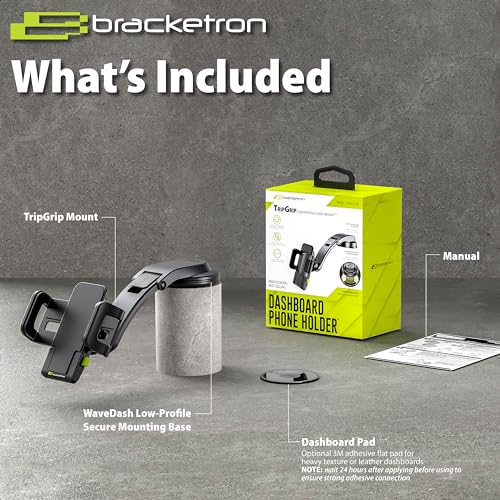 Bracketron TripGrip Low Profile Car Phone Mount Dashboard Suction Holder