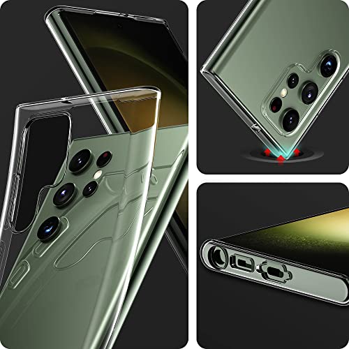 for Samsung Galaxy S23 Ultra Case, Ultra [Slim Thin] Flexible TPU Scratch Resistant Gel Rubber Soft Silicone Protective Clear Case Cover for Galaxy S23 Ultra 5G (Clear) - size: S23 Ultra