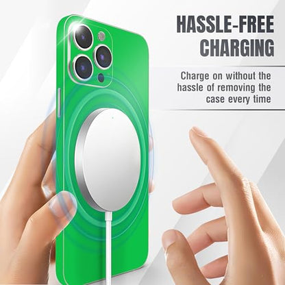 2Pcs Skin Wrap Compatible for iPhone 15 Pro – Slim Decal Vinyl Protective Film for Sides & Back – Sleek Fit, Premium Look – Compatible with All iPhone 15 Pro Cases - Green - color: Green