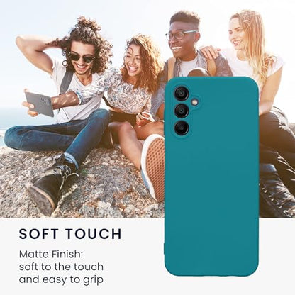 kwmobile Case Compatible with Samsung Galaxy A14 5G Case - Protective Slim TPU Phone Cover - Soft Matte Finish - Teal Matte - color: teal matte, size: Galaxy A14 5G