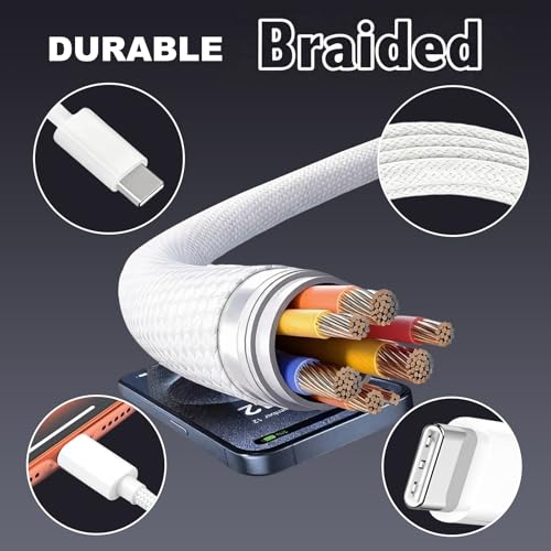 3FT USBA to USBC Cable for iPhone 17 16 15, Fast Charging Car Charger Cord - size: 3FT, style: USBA to USBC