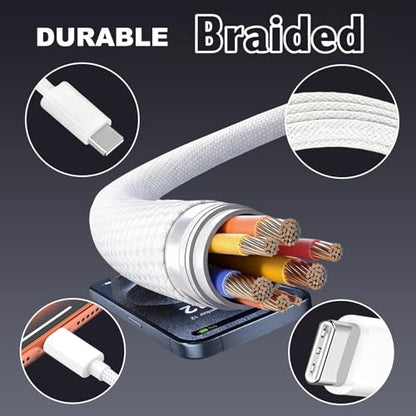 3FT USBA to USBC Cable for iPhone 17 16 15, Fast Charging Car Charger Cord - size: 3FT, style: USBA to USBC