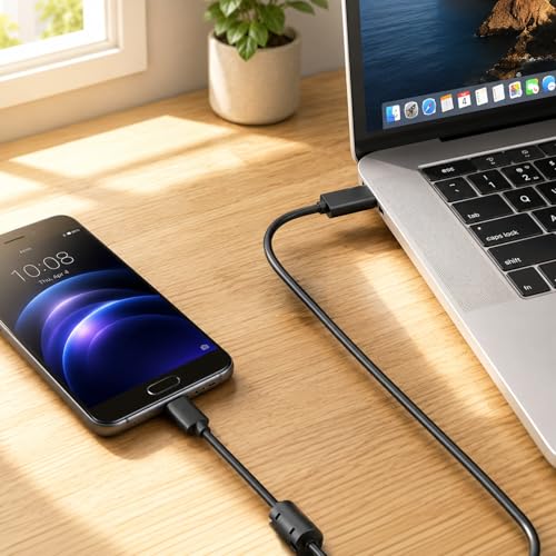 BERLAT USB C to Micro USB Cable 5FT 2-Pack Ferrite Braided