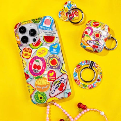 VELVET CAVIAR Compatible with MagSafe Phone Grip - Magnetic Ring Holder with Adjustable Stand - Removable MagSafe Accessories for iPhone 16, 15, 14, 13, 12 (Juicy Fruits) - color: Juicy Fruits