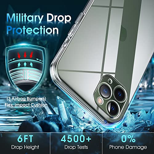 Supdeal Crystal Clear Case for iPhone 11 Pro, [Not Yellowing] [Camera Protection] [Military Grade Drop Tested] Transparent Shockproof Protective Soft Silicone Slim Cover, 5.8 inch, Transparent - color: Transparent, size: iPhone 11 Pro