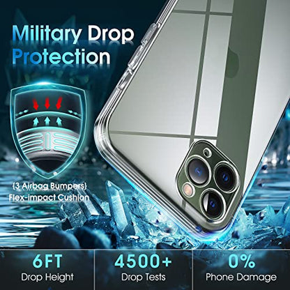 Supdeal Crystal Clear Case for iPhone 11 Pro, [Not Yellowing] [Camera Protection] [Military Grade Drop Tested] Transparent Shockproof Protective Soft Silicone Slim Cover, 5.8 inch, Transparent - color: Transparent, size: iPhone 11 Pro
