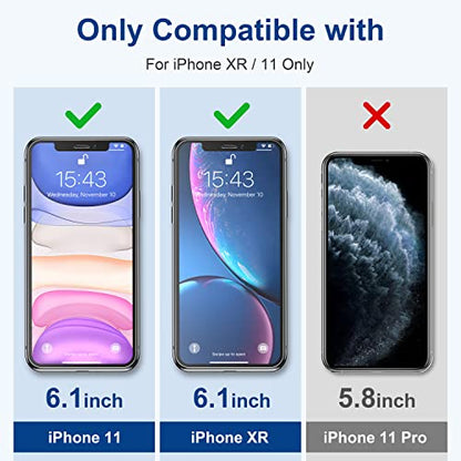 ImpactStrong Shatterproof Tempered Glass Screen Protector for iPhone 11 / iPhone XR [Easy Installation Frame] [Bubble Free] [9H Hardness] [Full Coverage] Case Friendly, 6.1 Inch - (3-Pack) - size: iPhone 11/XR