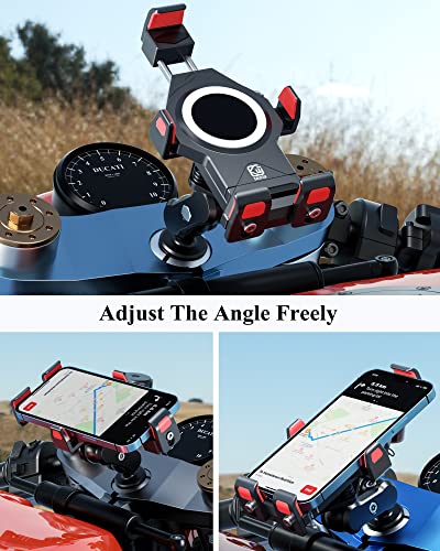 BRCOVAN Metal Anti-Theft Motorcycle Fork Stem Phone Mount Holder