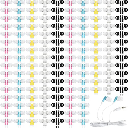 Kigeli 300 Packs Wired Earbuds Bulk, Colorful - color: Colorful