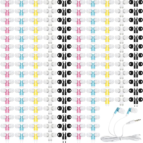 Kigeli 300 Packs Wired Earbuds Bulk, Colorful - color: Colorful