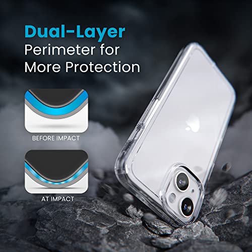 Speck Clear iPhone 14 & iPhone 13 Case - Drop Protection, Scratch Resistant & Anti-Yellowing Dual Layer Case for iPhone 14 & iPhone 13 Case for 6.1 inch Model - GemShell - color: Clear/Clear