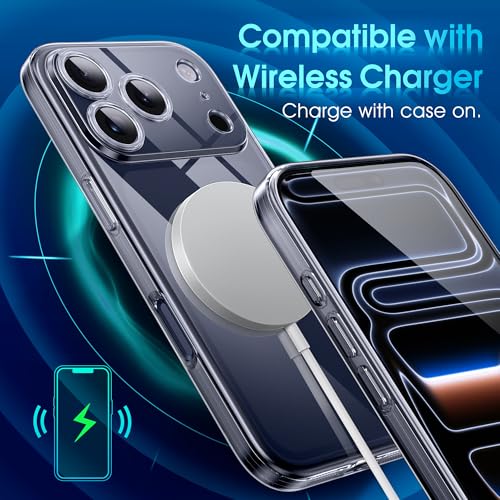 Supdeal Crystal Clear Case for iPhone 17 Pro Max, [Not Yellowing] [Camera Protection] [Military Grade Drop Tested] Transparent Shockproof Protective Soft Silicone Slim Cover, 6.9 inch, Transparent - color: Transparent, size: iPhone 17 Pro Max