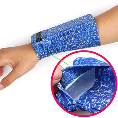 Pocket Wrist Wallet Wrist Cell Phone Holder, Ankle Wallet, Sweat Bands, Armband, Hidden Pouch, Wristlet Wallet for Travel, Running Pouch for Your Running Accessories