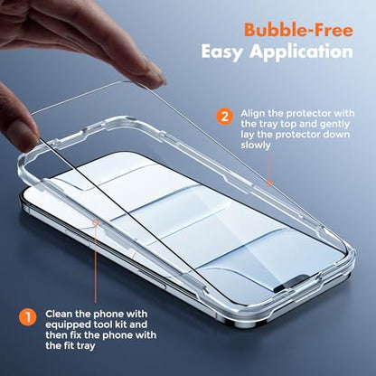 UNBREAKcable for iPhone Air Screen Protector, 3-Pack Full Coverage Tempered Glass [Military Grade Shatterproof] [9H Hardness] [Easy Installation] [Bubble Free] [99.99% HD Clear] for iPhone Air 6.5" - size: iPhone Air