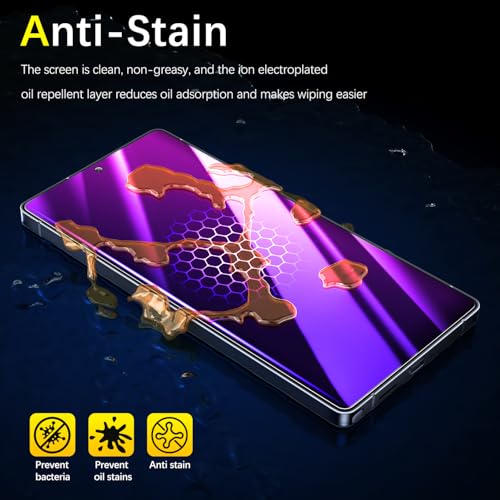2 Pack Privacy Screen Protector for Moto G 5G 2025/2026/G Play 2026 - color: Purple