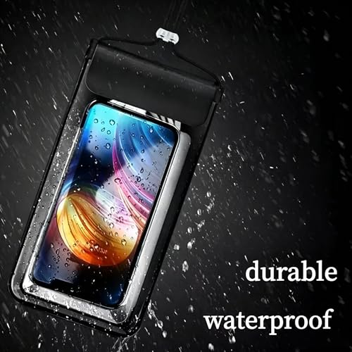 2 Pack Waterproof Phone Pouch Water Shedding Phone Pouches Cases, Large, Touchscreen, Transparent,Cell Phone Dry Bag for Swimming and Diving Within 6.4 Inches