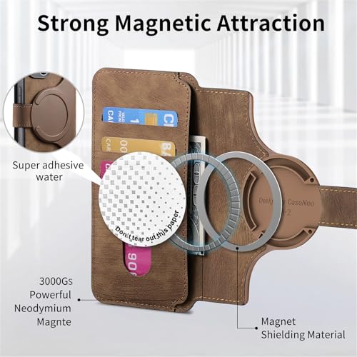 2 in 1 Detachable Wallet Case for Google Pixel 10 Pro XL CMG Brown | PU Leather Magnetic Flip Folio Case with RFID Blocking Card Holder, Credit Card Slots Kickstand, Shockproof Protective Cover - color: Brown, size: Google Pixel 10 Pro XL