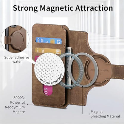 2 in 1 Detachable Wallet Case for Google Pixel 10 Pro XL CMG Brown | PU Leather Magnetic Flip Folio Case with RFID Blocking Card Holder, Credit Card Slots Kickstand, Shockproof Protective Cover - color: Brown, size: Google Pixel 10 Pro XL